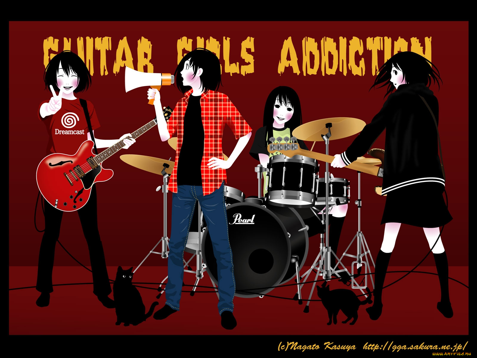 , guitar, girls, addiction